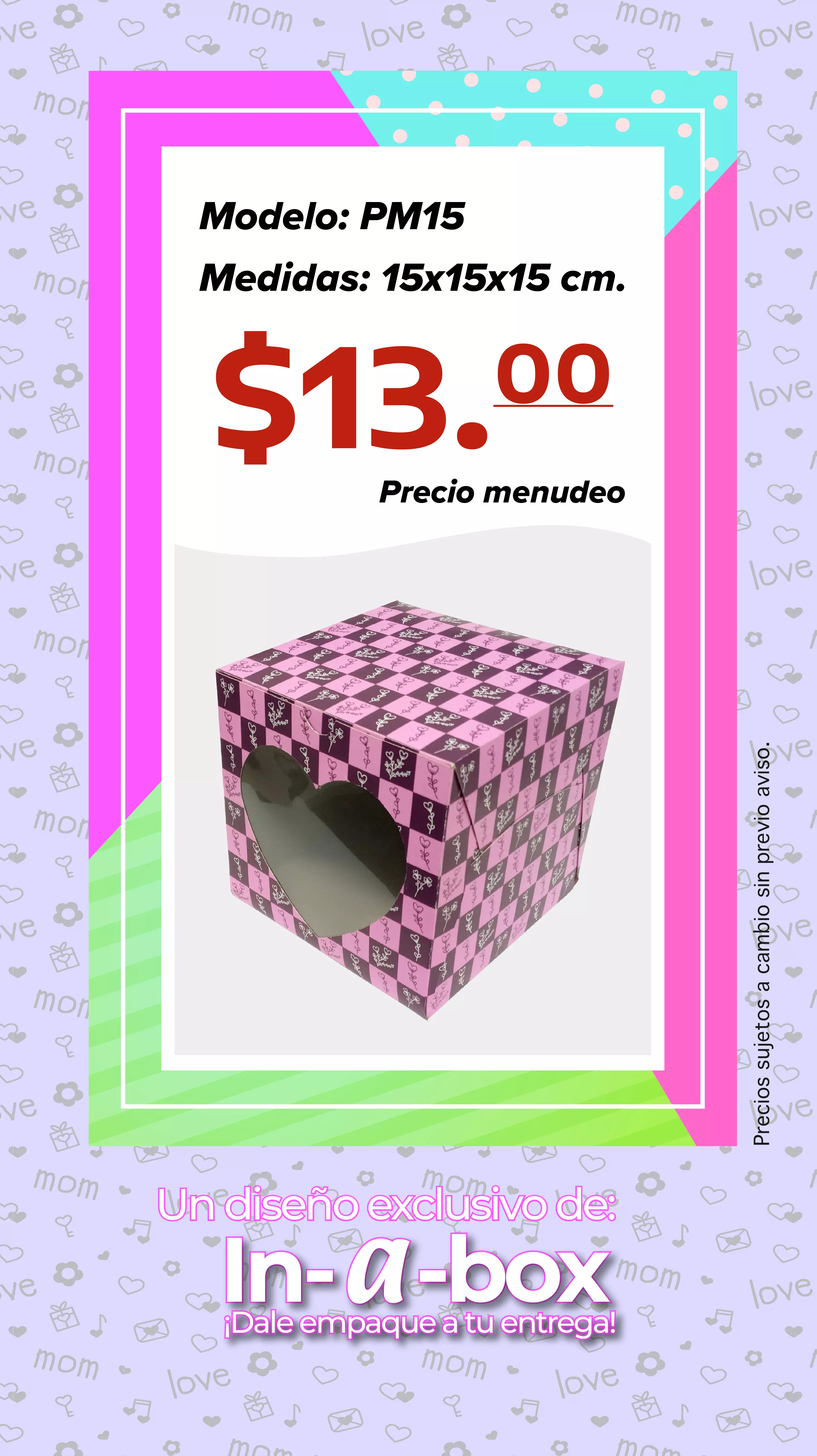 Caja para rebanada de pastel